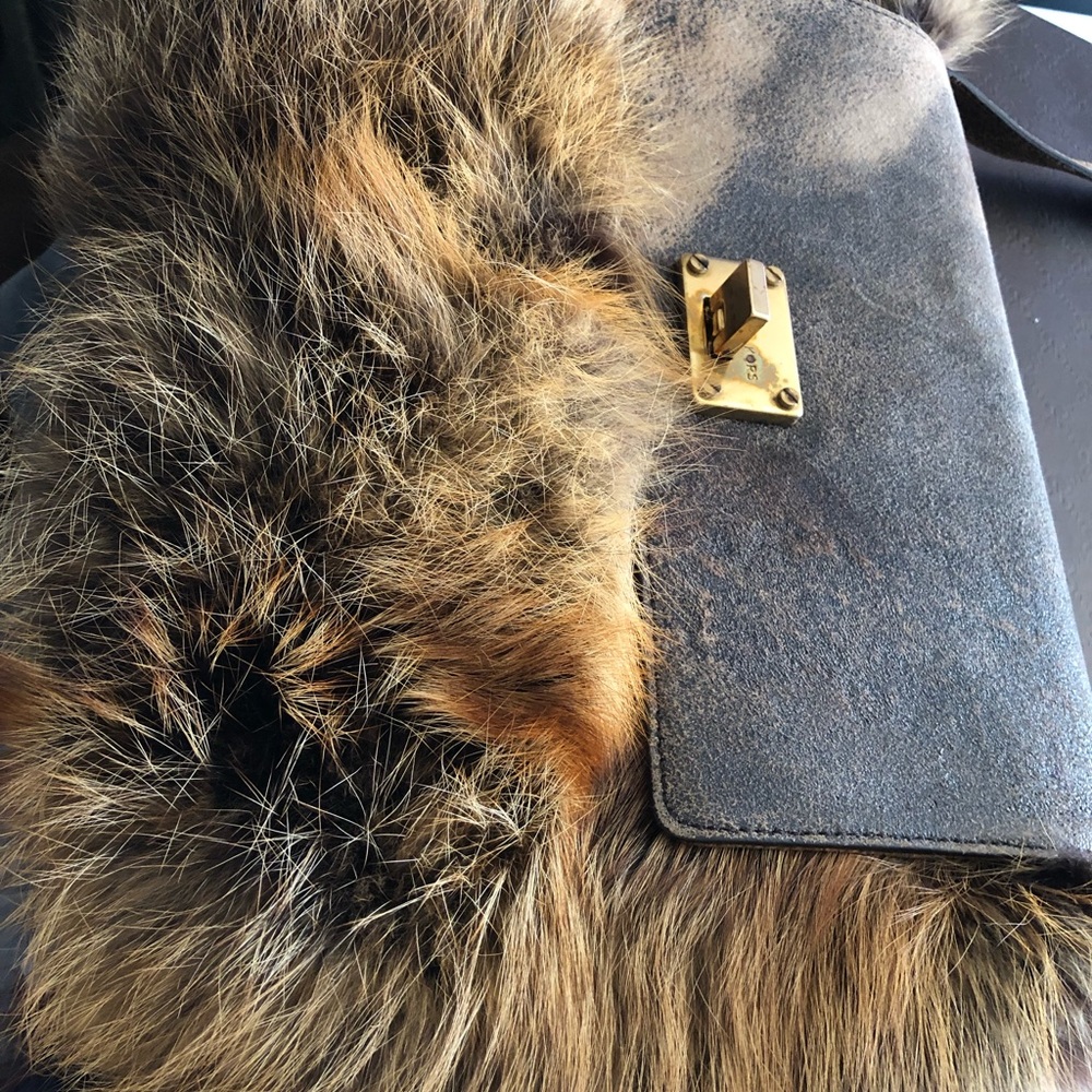 Michael Kors Real fox & leather” Crossbody handbag
